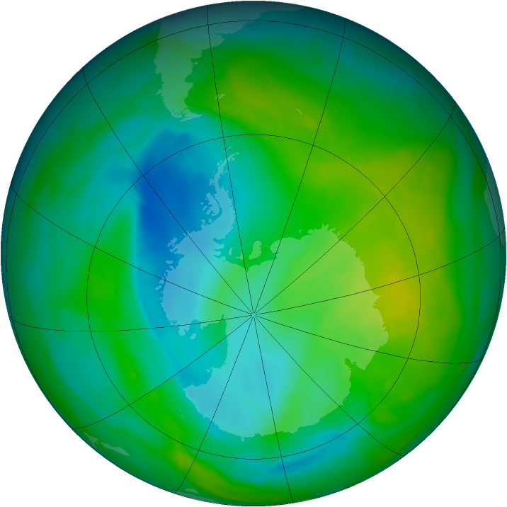 Antarctic ozone map for 19 November 2013